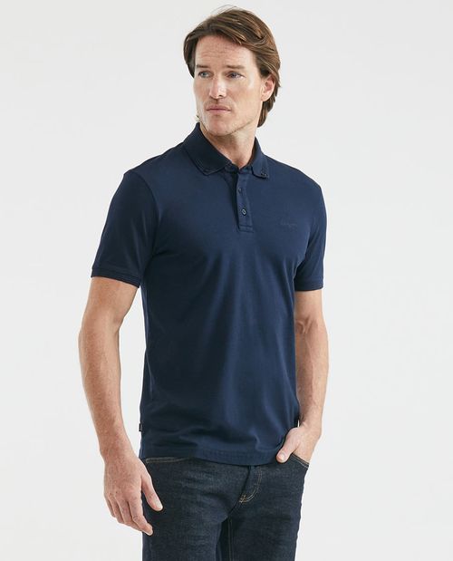 Camiseta de Hombre Tipo Polo, Slim Fit Manga Corta - Cuello Button Down