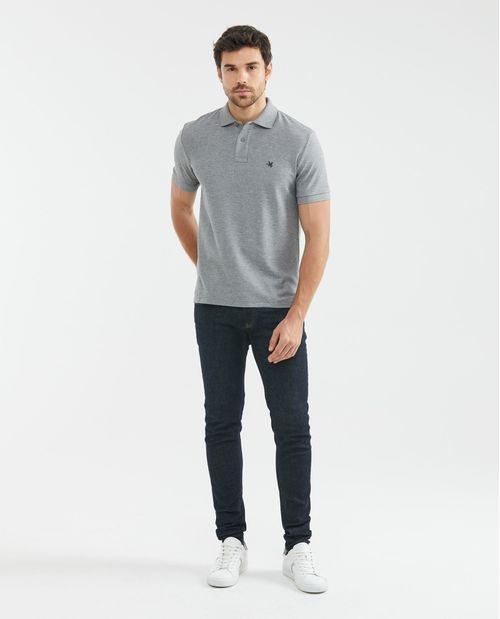 Camiseta de Hombre Tipo Polo, Classic Fit Manga Corta - Piqué 100% Algodón