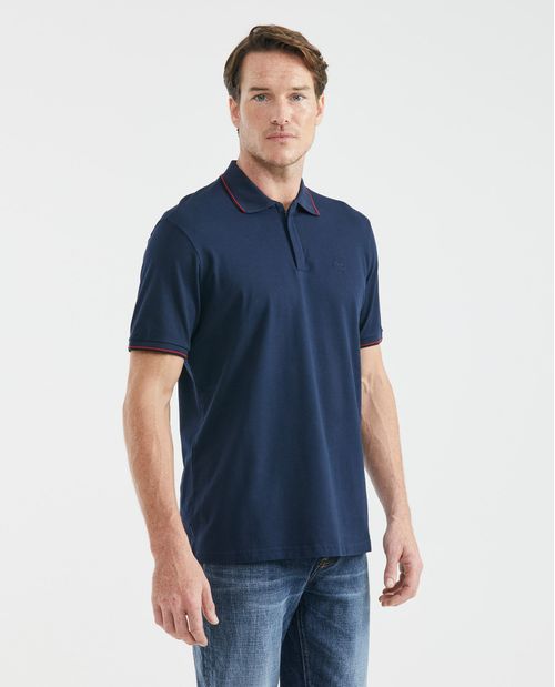Camiseta de Hombre Tipo Polo, Classic Fit Manga Corta - Perilla con Cierre