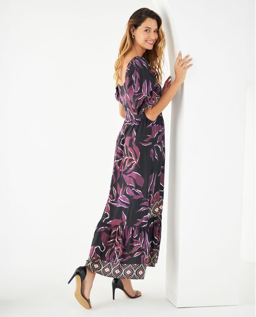 Vestido midi estampado para mujer