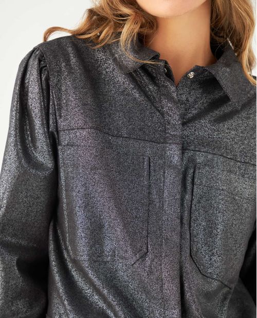 Chaqueta con efecto brillo para mujer