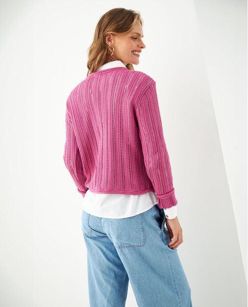 Buzo tejido de cuello redondo para mujer