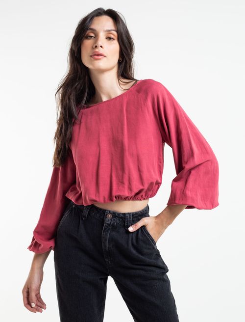 Camisa con abertura en espalda