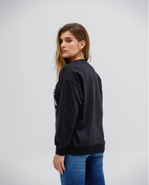 Buzo estampado en frente para mujer