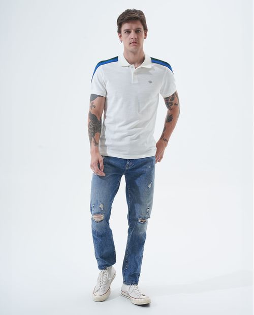Polo en bloques de color para hombre