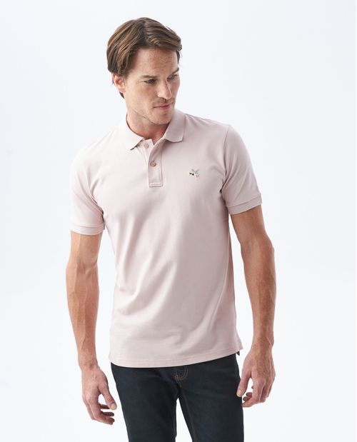 Camiseta de Hombre Tipo Polo, Slim Fit Manga Corta - Piqué Algodón + Elastano