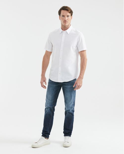 Camisa de Hombre, Slim Fit Manga Corta - Oxford