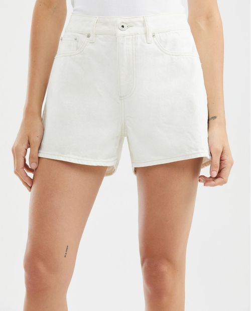 Short de Mujer en Denim, High Rise - Color Crudo