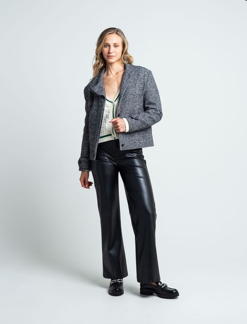 Blazer con bolsillos diagonales