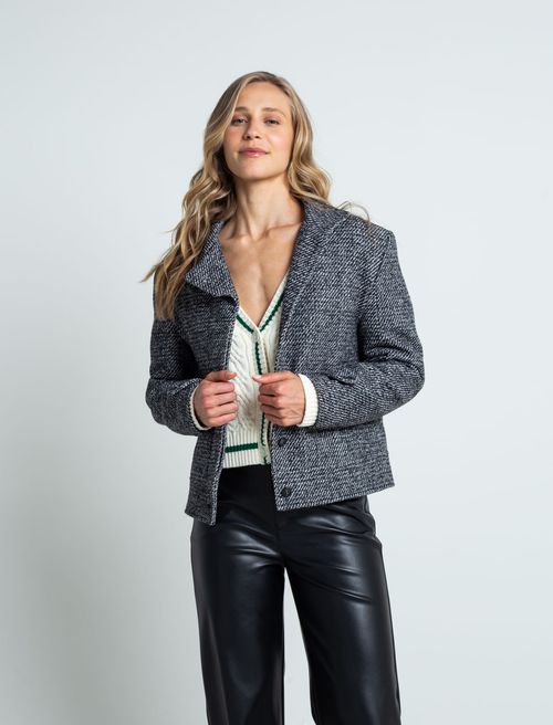 Blazer con bolsillos diagonales