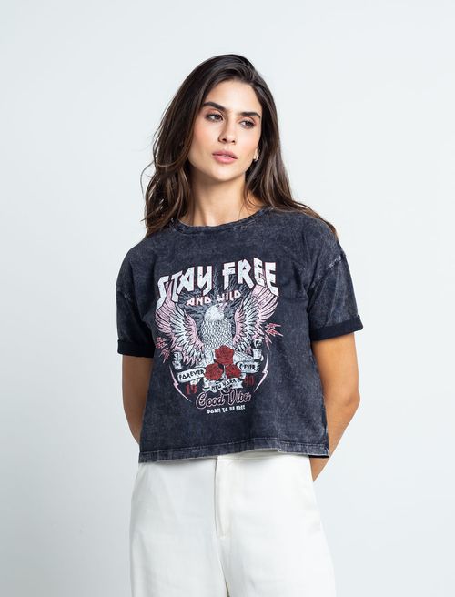 Camiseta estampada en frente