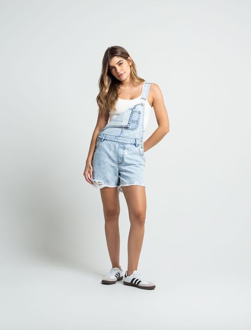 Overall corto en denim