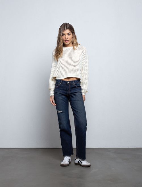 Jean Straight con desgaste