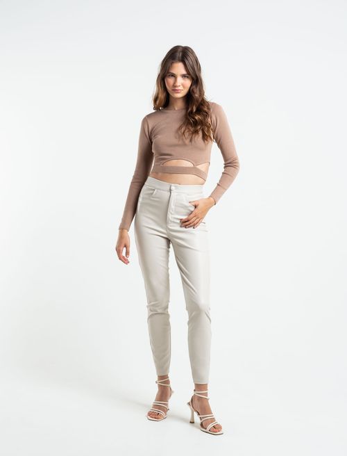 Camiseta tejida con abertura