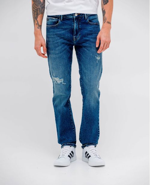 Jean Straight tono medio para hombre