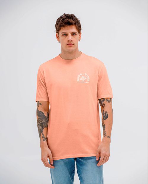 Camiseta con estampado en espalda para hombre