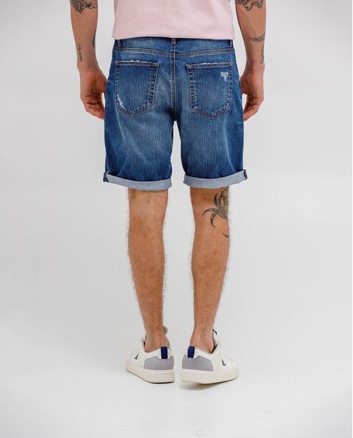Bermuda con rotos para hombre