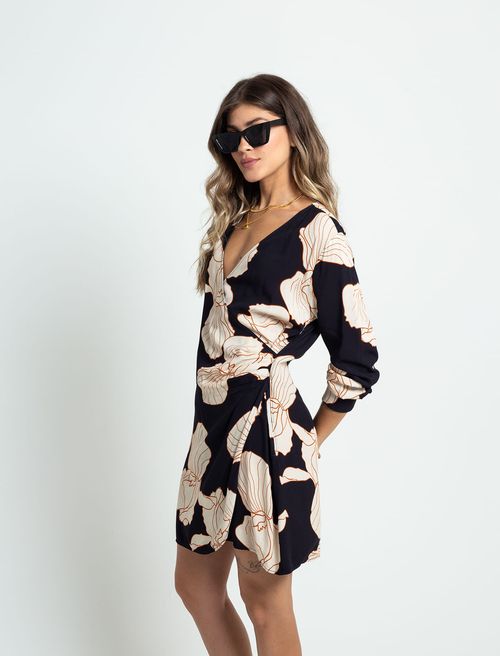 Vestido con estampado de flores