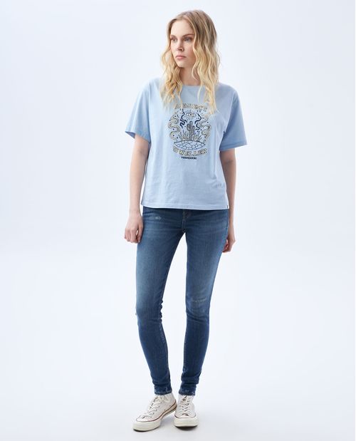 Jean Jegging fit con raspones localizados para mujer