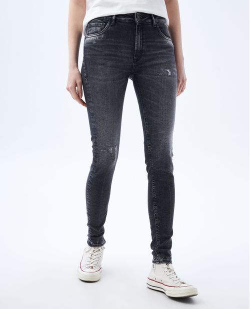 Jean Jegging fit tono negro para mujer