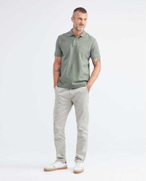 Camiseta de Hombre Tipo Polo, Classic Fit Manga Corta - Piqué 100% Algodón