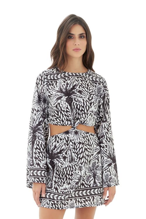 Vestido corto aires del trópico negro  Albín