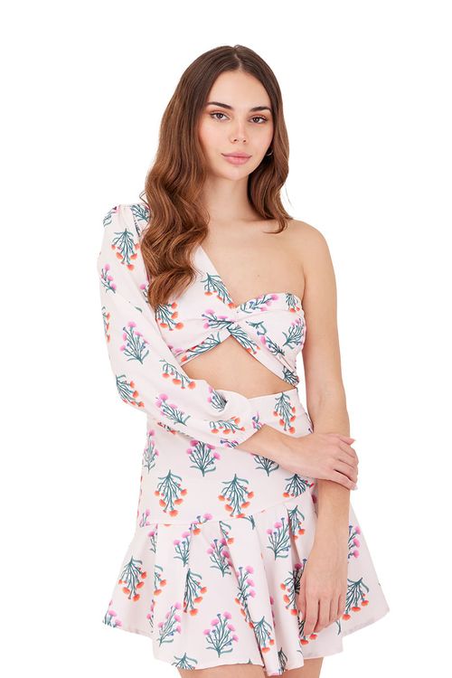 Vestido Corto Delight Marfil Palladium