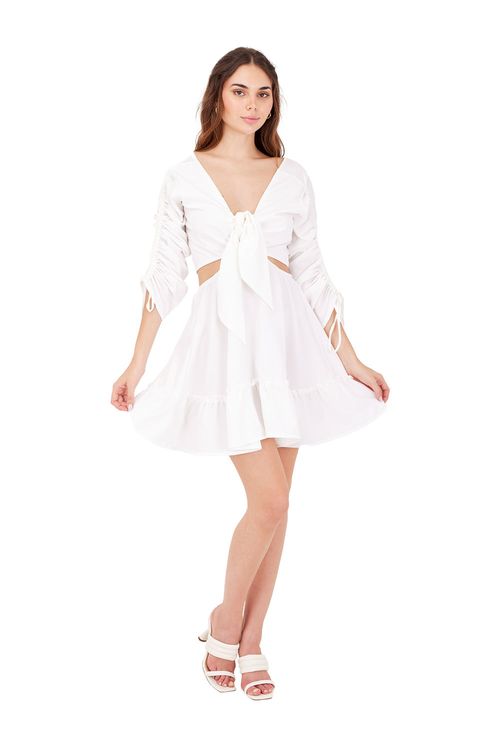 Vestido Corto Marfil Euhoric Soul