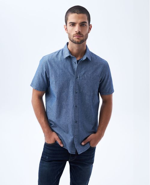 Camisa con mini print para hombre
