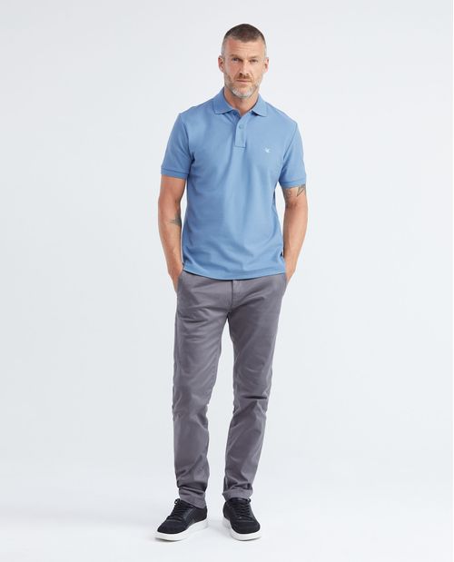 Camiseta de Hombre Tipo Polo, Classic Fit Manga Corta - Piqué 100% Algodón