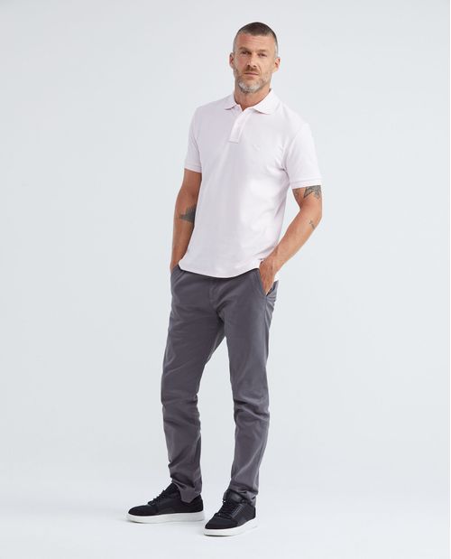 Camiseta de Hombre Tipo Polo, Classic Fit Manga Corta - Piqué 100% Algodón