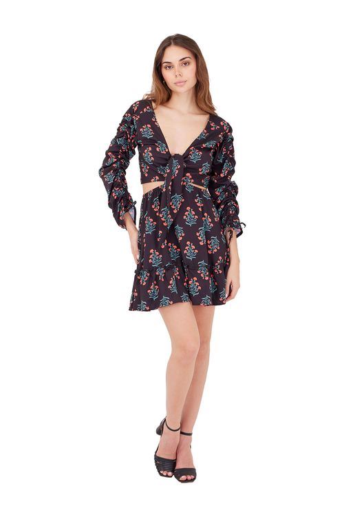 Vestido Corto Vine Negro Euhoric Soul