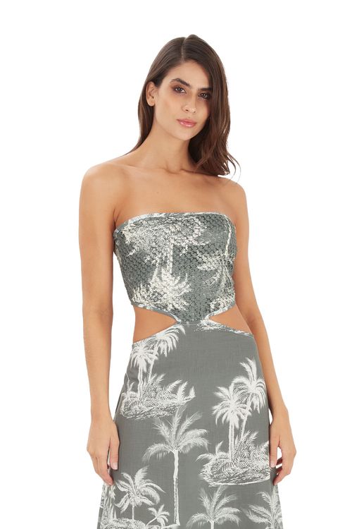 Vestido largo mare verde Creative Craf