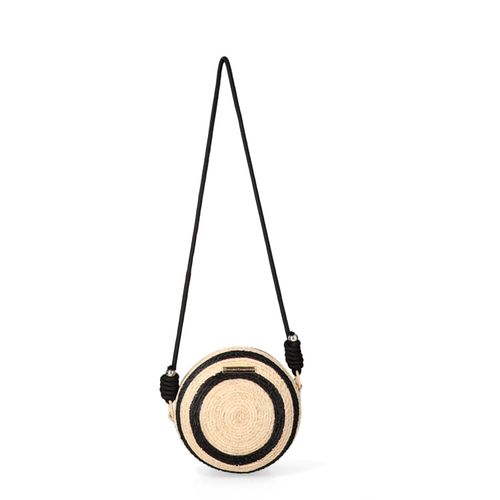 Bandolera natural negro para mujer oasis
