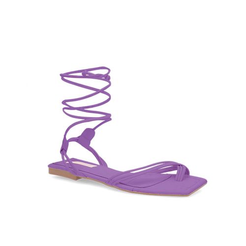 Sandalia Plana Morada para mujer Amber