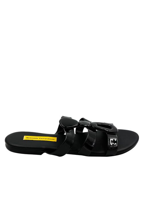 Sandalia Plana Negro Sammy