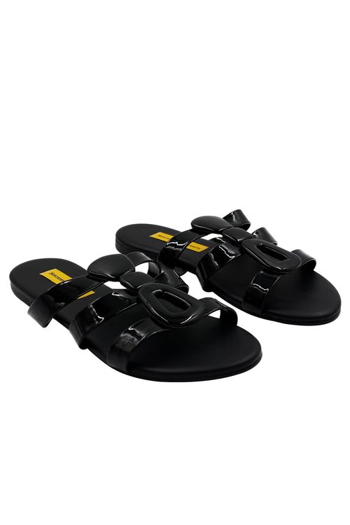 Sandalia Plana Negro Sammy