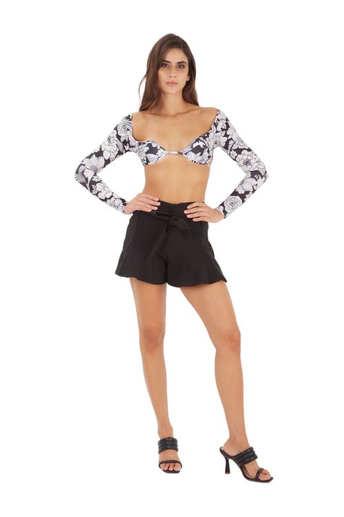 Top Floral Negro Renata