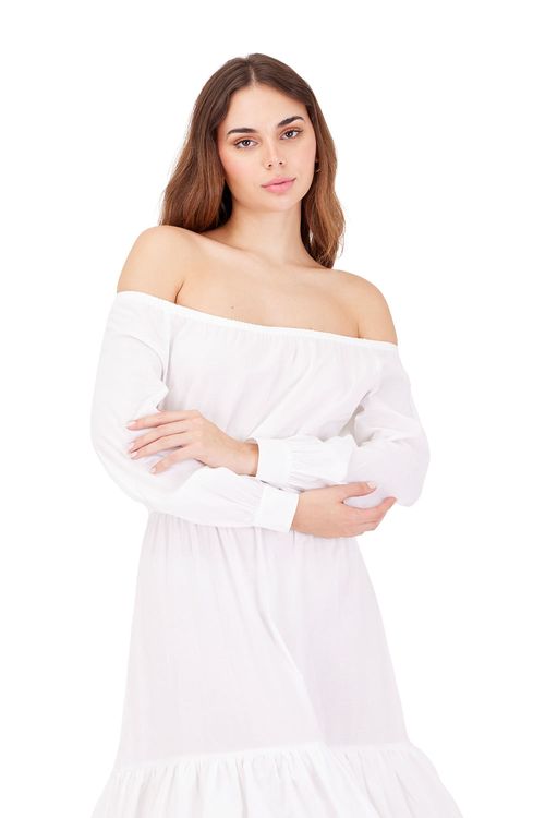 Vestido Largo Marfil Sunflower