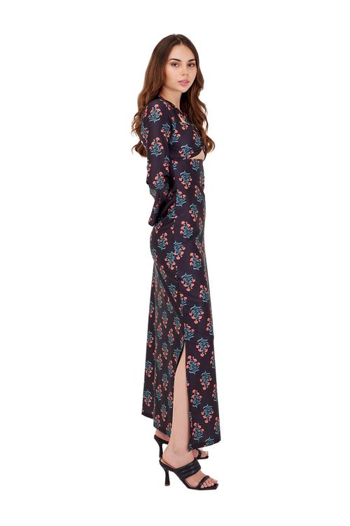 Vestido Largo Vine Negro Sienna