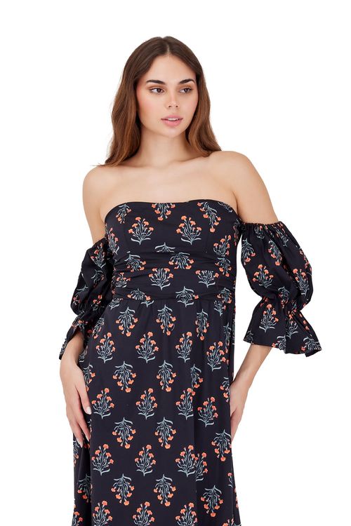 Vestido Largo Vine Negro Radiant Soul