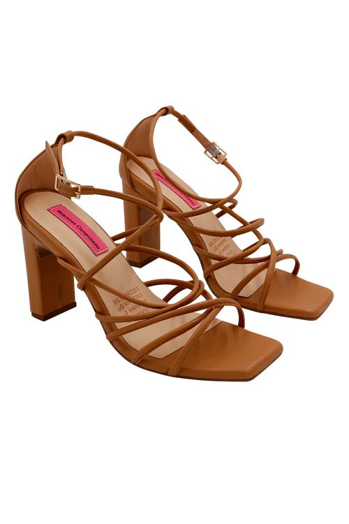 Sandalia Tacon Beige Lili