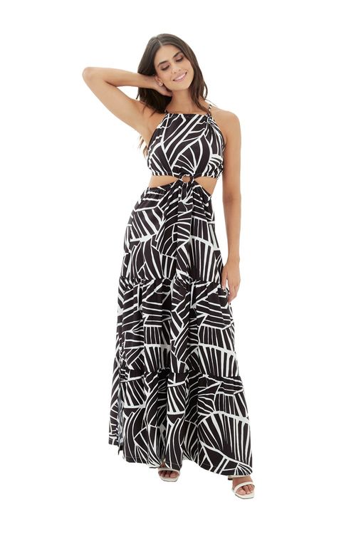 Vestido largo suspiros negro  Inner Creation