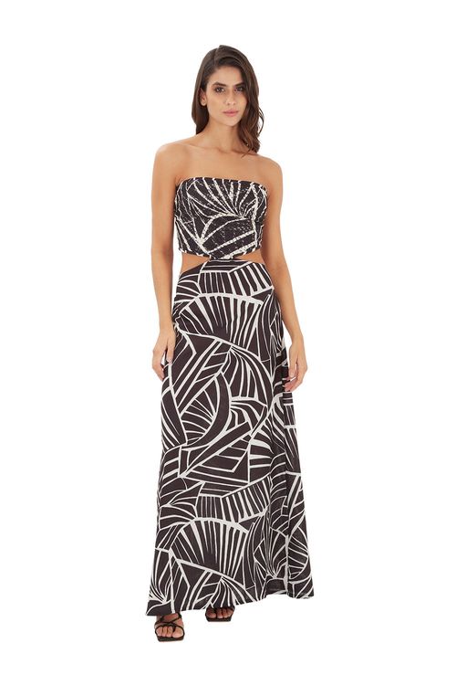 Vestido largo suspiros negro Creative Craf