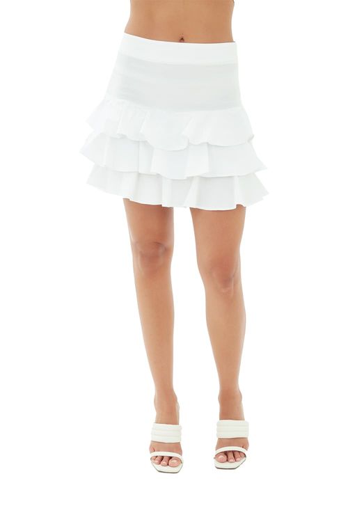 Falda corta marfil  Effie