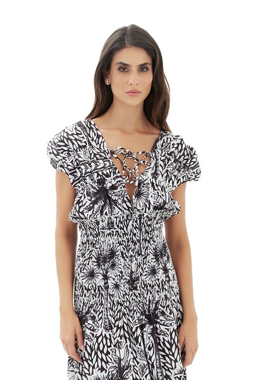 Vestido aires del trópico negro  Carlota