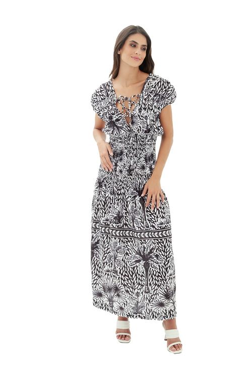 Vestido aires del trópico negro  Carlota