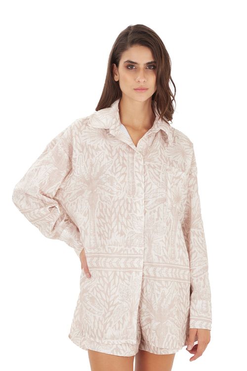 Camisa aires del trópico beige Rosewood