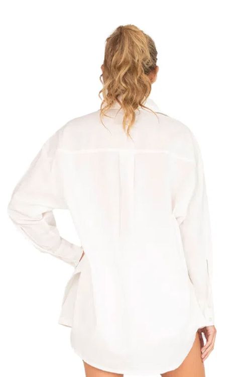 Camisa boyfriend marfil para mujer haven