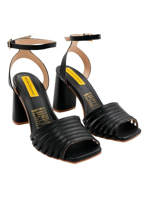 Sandalia Tacon Alto Negro para mujer Carly